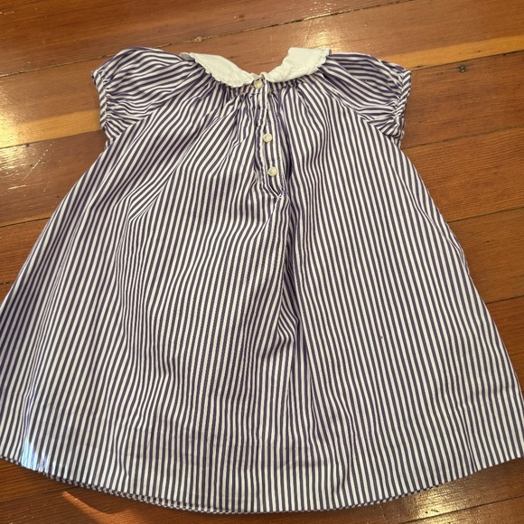 12M Girls Ralph Lauren Purple And White Striped Dress - Picture 6 of 6